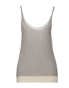 Alysi Woman Top Beige Size M Viscose, Alpaca Wool, Mohair Wool, Metallic Fiber In Beige