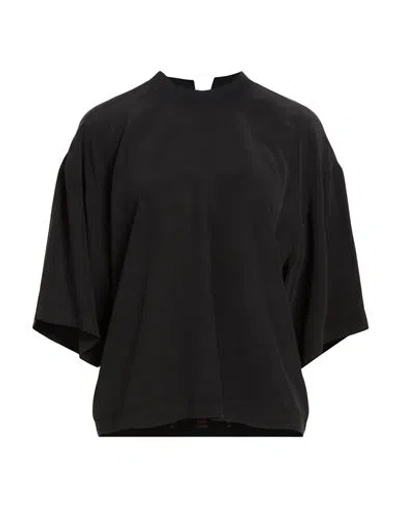 Alysi Woman Top Black Size 4 Silk