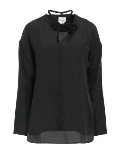 Alysi Woman Top Black Size 4 Silk