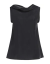 Alysi Woman Top Black Size 4 Silk