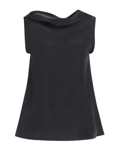 Alysi Woman Top Black Size 4 Silk