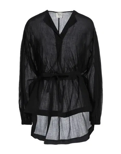 Alysi Woman Top Black Size 6 Cotton