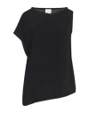 Alysi Woman Top Black Size 6 Silk In Black