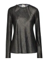 Alysi Woman Top Black Size 6 Virgin Wool, Polyester, Polyamide In Black