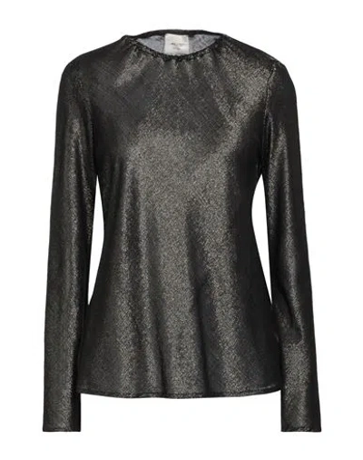 Alysi Woman Top Black Size 6 Virgin Wool, Polyester, Polyamide
