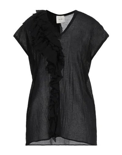Alysi Woman Top Black Size 8 Cotton