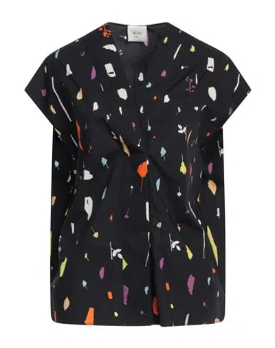 Alysi Woman Top Black Size 8 Cotton