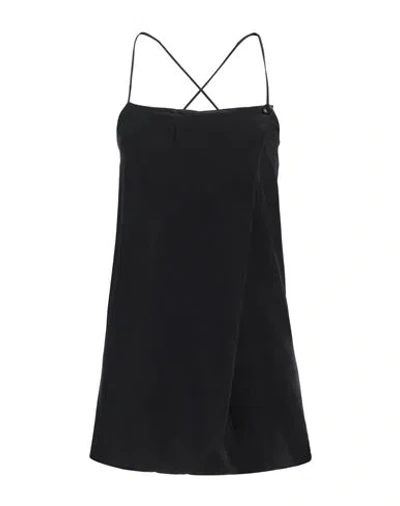 Alysi Woman Top Black Size 8 Silk