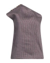 Alysi Woman Top Burgundy Size 6 Linen, Polyamide In Red