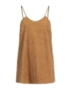 ALYSI ALYSI WOMAN TOP CAMEL SIZE 4 VISCOSE, LINEN
