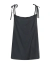 Alysi Woman Top Charcoal Size 6 Silk In Grey