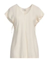 Alysi Woman Top Cream Size 2 Modal, Polyester In White