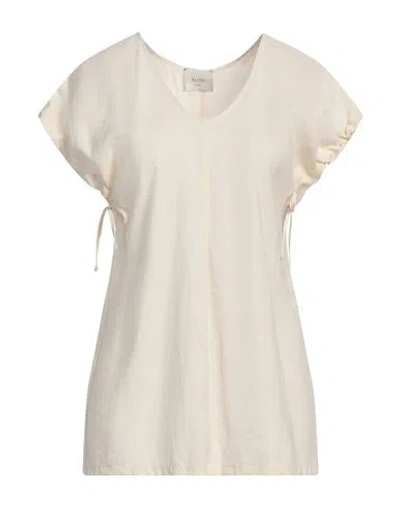 Alysi Woman Top Cream Size 2 Modal, Polyester In White