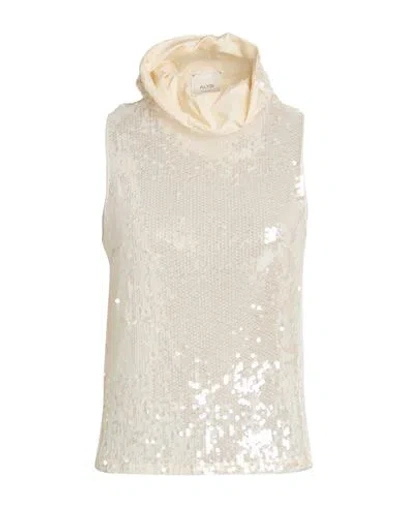 Alysi Woman Top Cream Size 4 Polyester In White