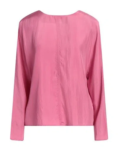 Alysi Woman Top Fuchsia Size 4 Silk In Pink