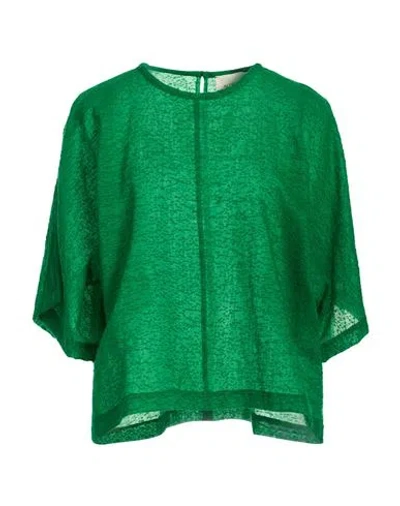 Alysi Woman Top Green Size 0 Wool, Polyamide