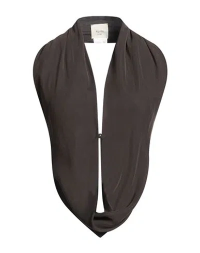 Alysi Woman Top Grey Size 6 Silk In Gray