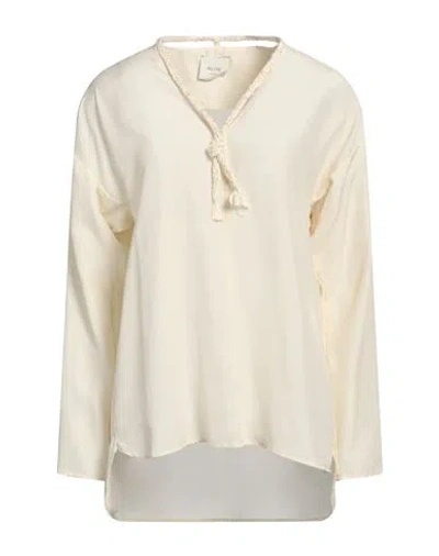 Alysi Woman Top Ivory Size 2 Silk In White