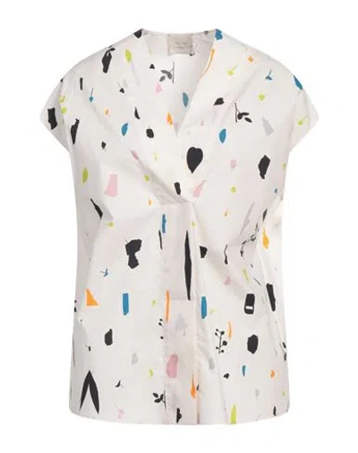 Alysi Woman Top Ivory Size 6 Cotton In White