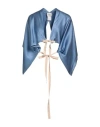 Alysi Woman Top Light Blue Size 2 Acetate, Viscose In Blue