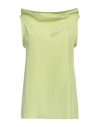 Alysi Woman Top Light Green Size 10 Silk