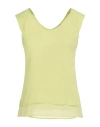 Alysi Woman Top Light Green Size 2 Silk In Green