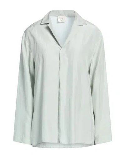 Alysi Woman Top Light Green Size 4 Silk