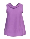 Alysi Woman Top Light Purple Size 8 Silk In Purple