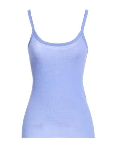 Alysi Woman Top Lilac Size 4 Virgin Wool In Blue