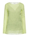 Alysi Woman Blouse Acid Green Size 6 Ramie In Green