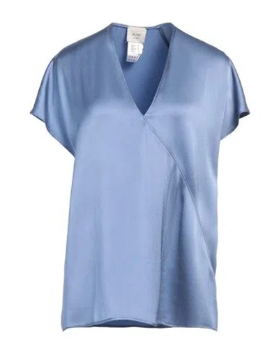 Alysi Woman Top Pastel Blue Size 6 Acetate, Viscose