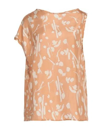 Alysi Woman Top Sand Size 4 Silk In Beige