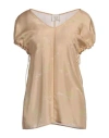 Alysi Woman Top Sand Size 8 Silk In Beige