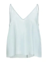 Alysi Woman Top Sky Blue Size 8 Silk In Blue