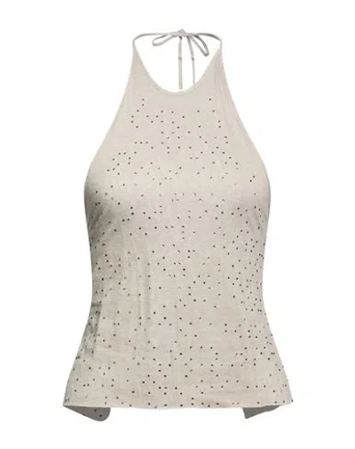 Alysi Woman Top Taupe Size 4 Modal, Wool In Gray