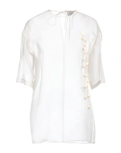 Alysi Woman Top White Size 4 Silk