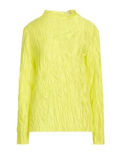 Alysi Woman Top Yellow Size 6 Lyocell, Silk