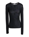 Alysi Black Viscose-wool Brushed Underjacket In Black