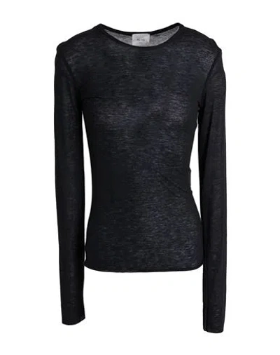 Alysi Woman T-shirt Black Size 8 Viscose, Wool