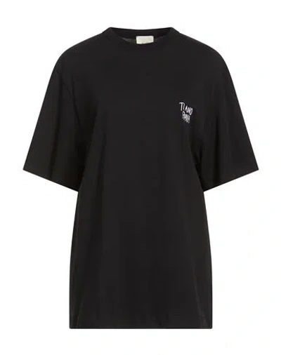 Alysi Woman T-shirt Black Size S Cotton
