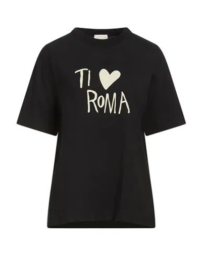 Alysi Woman T-shirt Black Size Xs Cotton