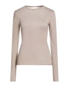 Alysi Woman T-shirt Taupe Size 10 Viscose, Wool In Neutral