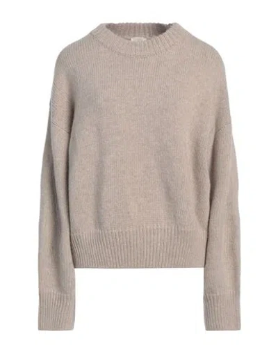 Alysi Woman Turtleneck Beige Size L Virgin Wool