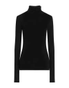 Alysi Woman Turtleneck Black Size 8 Viscose, Wool, Elastane
