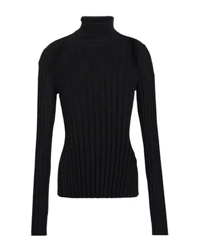 Alysi Woman Turtleneck Black Size L Wool, Acrylic