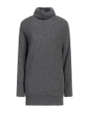 Alysi Woman Turtleneck Grey Size L Virgin Wool
