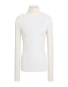 Alysi Woman Turtleneck Ivory Size 6 Viscose, Wool, Elastane