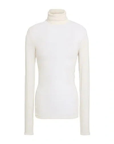 Alysi Woman Turtleneck Ivory Size 6 Viscose, Wool, Elastane