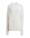 Alysi Woman Turtleneck Ivory Size L Alpaca Wool, Polyamide