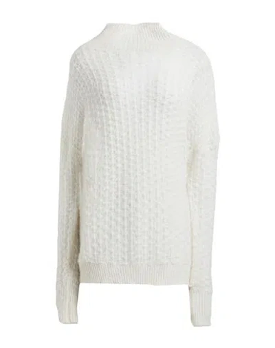 Alysi Woman Turtleneck Ivory Size L Alpaca Wool, Polyamide